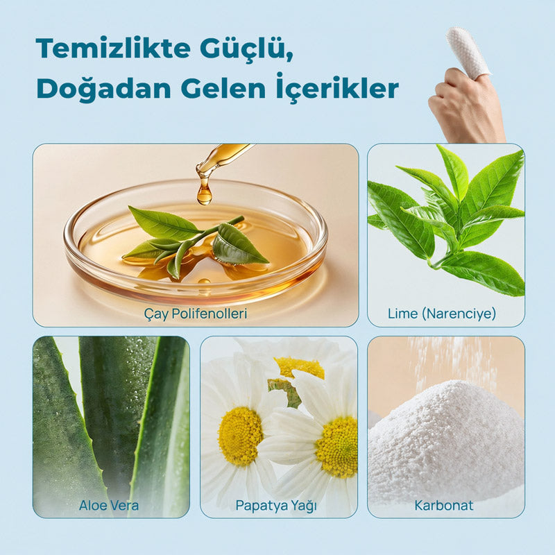 FreshWipes | Ağız Kokusu ve Plak Oluşumuna Karşı | Parmak Mendili | Kedi ve Köpek görsel 3