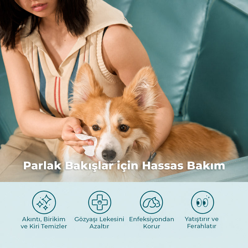 EyeWipes | Göz Yaşı İzlerine Karşı Koruma | Hassas Gözler İçin | Kedi ve Köpek görsel 2