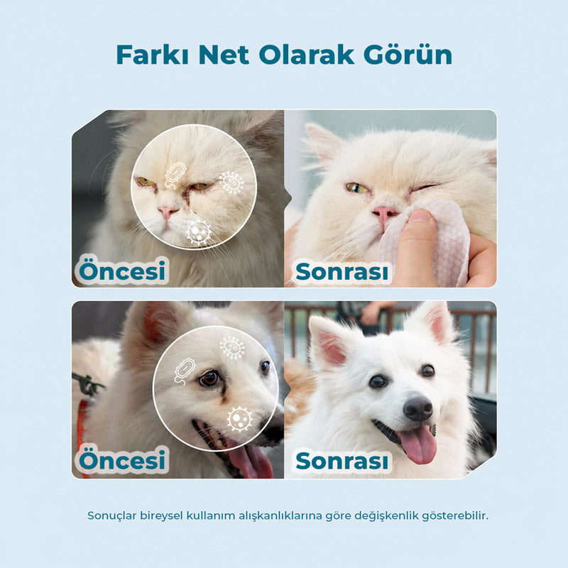 EyeWipes | Göz Yaşı İzlerine Karşı Koruma | Hassas Gözler İçin | Kedi ve Köpek görsel 4