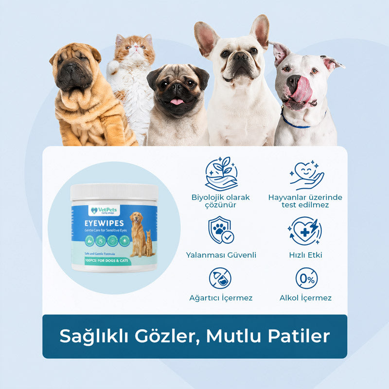 EyeWipes | Göz Yaşı İzlerine Karşı Koruma | Hassas Gözler İçin | Kedi ve Köpek görsel 6